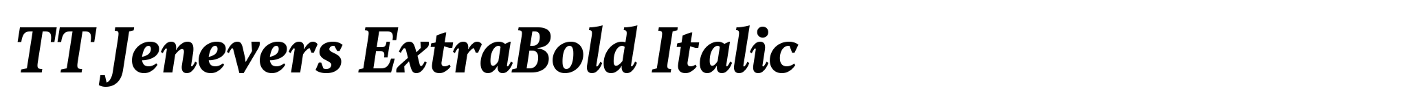 TT Jenevers ExtraBold Italic image